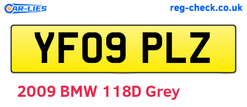 YF09PLZ are the vehicle registration plates.