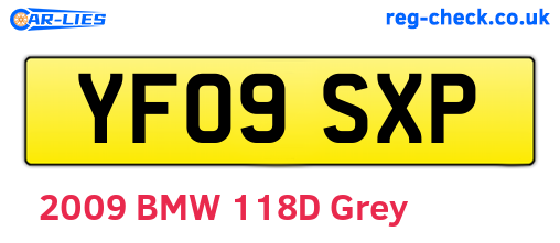 YF09SXP are the vehicle registration plates.