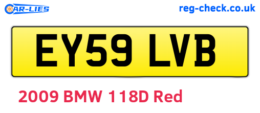 EY59LVB are the vehicle registration plates.