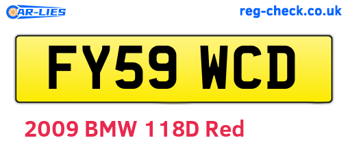 FY59WCD are the vehicle registration plates.