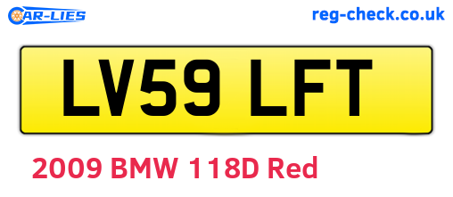 LV59LFT are the vehicle registration plates.