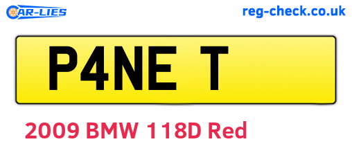 P4NET are the vehicle registration plates.