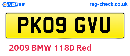 PK09GVU are the vehicle registration plates.