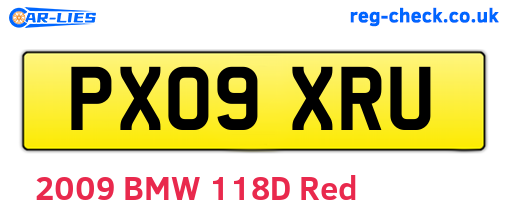 PX09XRU are the vehicle registration plates.