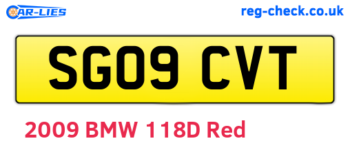 SG09CVT are the vehicle registration plates.