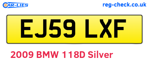 EJ59LXF are the vehicle registration plates.
