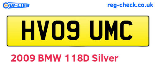 HV09UMC are the vehicle registration plates.