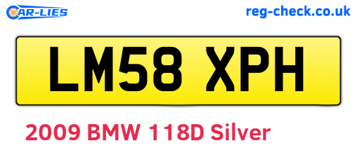 LM58XPH are the vehicle registration plates.