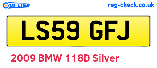 LS59GFJ are the vehicle registration plates.