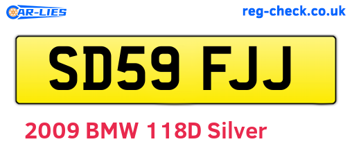 SD59FJJ are the vehicle registration plates.