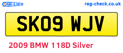 SK09WJV are the vehicle registration plates.