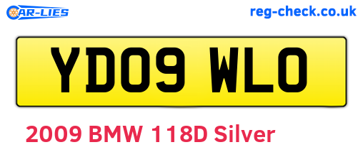 YD09WLO are the vehicle registration plates.