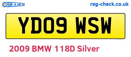 YD09WSW are the vehicle registration plates.