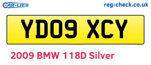 YD09XCY are the vehicle registration plates.