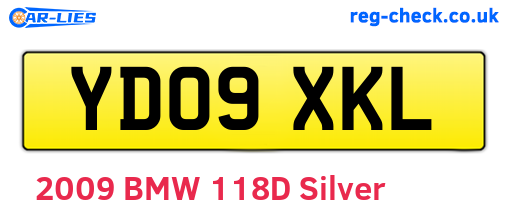 YD09XKL are the vehicle registration plates.