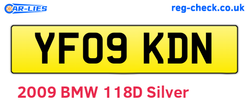 YF09KDN are the vehicle registration plates.