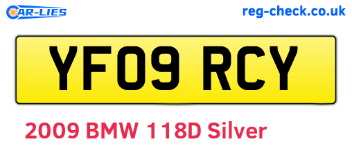 YF09RCY are the vehicle registration plates.