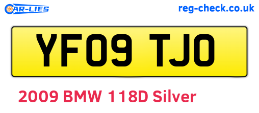 YF09TJO are the vehicle registration plates.