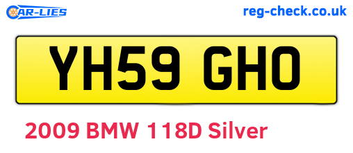 YH59GHO are the vehicle registration plates.