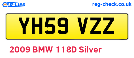 YH59VZZ are the vehicle registration plates.