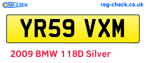 YR59VXM are the vehicle registration plates.