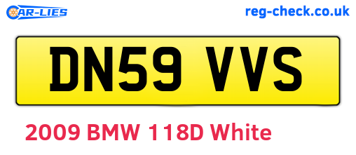 DN59VVS are the vehicle registration plates.