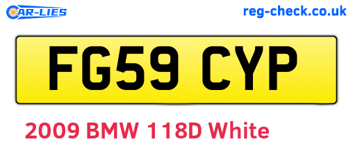 FG59CYP are the vehicle registration plates.