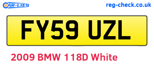 FY59UZL are the vehicle registration plates.