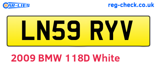 LN59RYV are the vehicle registration plates.