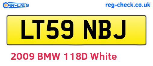 LT59NBJ are the vehicle registration plates.