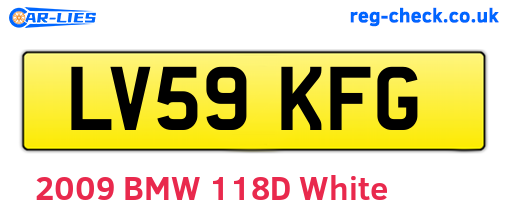 LV59KFG are the vehicle registration plates.