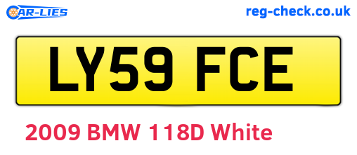 LY59FCE are the vehicle registration plates.