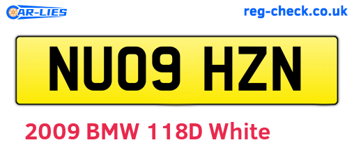 NU09HZN are the vehicle registration plates.