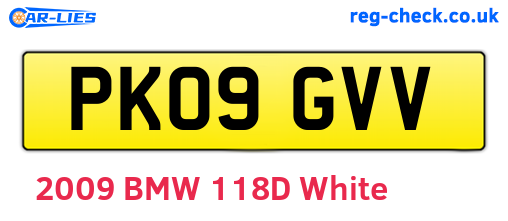 PK09GVV are the vehicle registration plates.
