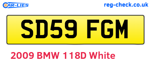 SD59FGM are the vehicle registration plates.