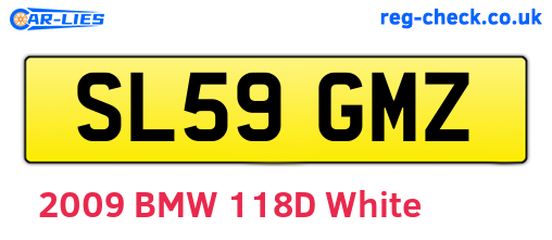 SL59GMZ are the vehicle registration plates.
