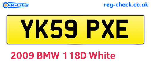 YK59PXE are the vehicle registration plates.