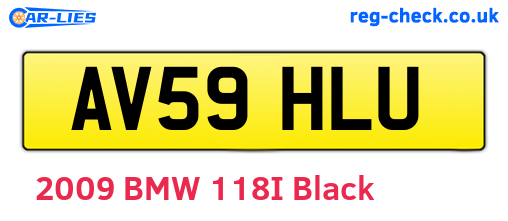AV59HLU are the vehicle registration plates.