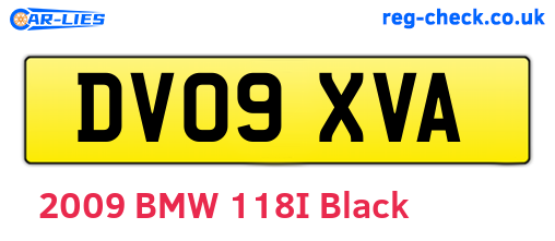 DV09XVA are the vehicle registration plates.