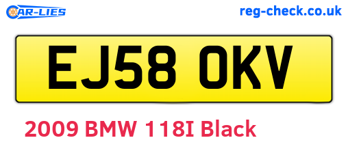 EJ58OKV are the vehicle registration plates.