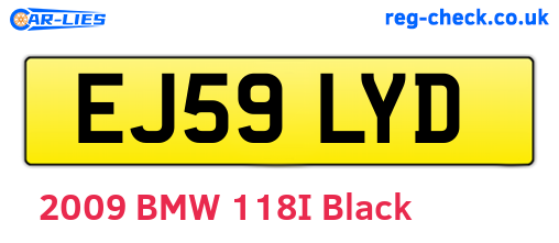 EJ59LYD are the vehicle registration plates.