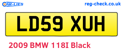 LD59XUH are the vehicle registration plates.