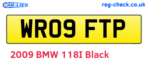 WR09FTP are the vehicle registration plates.