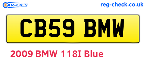 CB59BMW are the vehicle registration plates.