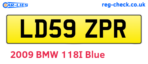 LD59ZPR are the vehicle registration plates.