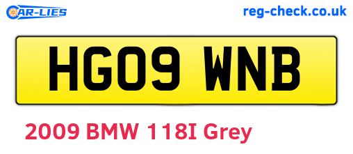 HG09WNB are the vehicle registration plates.