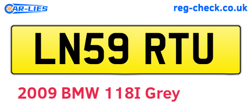 LN59RTU are the vehicle registration plates.