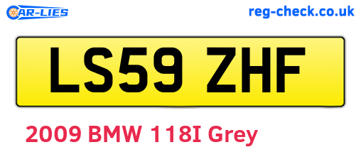 LS59ZHF are the vehicle registration plates.