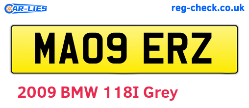 MA09ERZ are the vehicle registration plates.