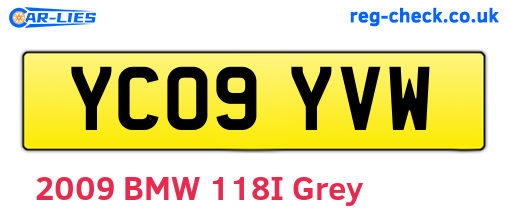 YC09YVW are the vehicle registration plates.